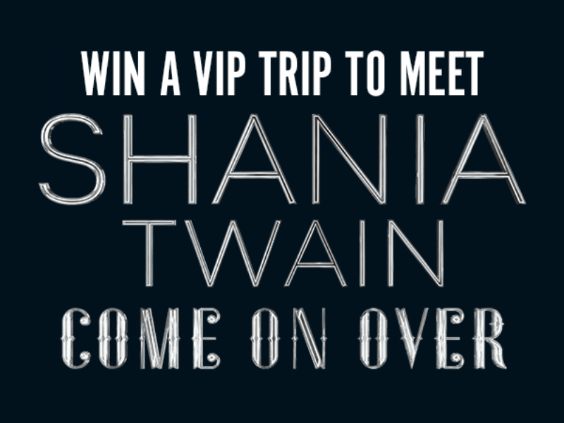WIN a VIP Trip to Meet Shania Twain in Las Vegas